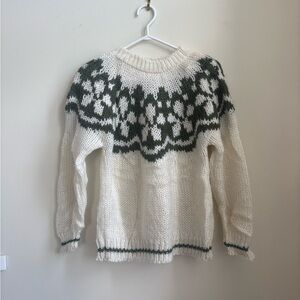 Vintage Icelandic Knit Sweater - Size Medium